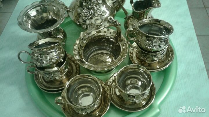 Кофейный набор цвет золото