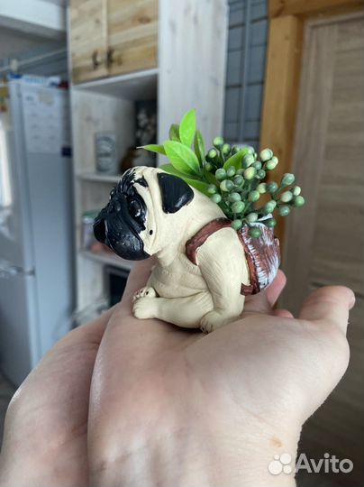 Мопс фигурка, статуэтка, органайзер