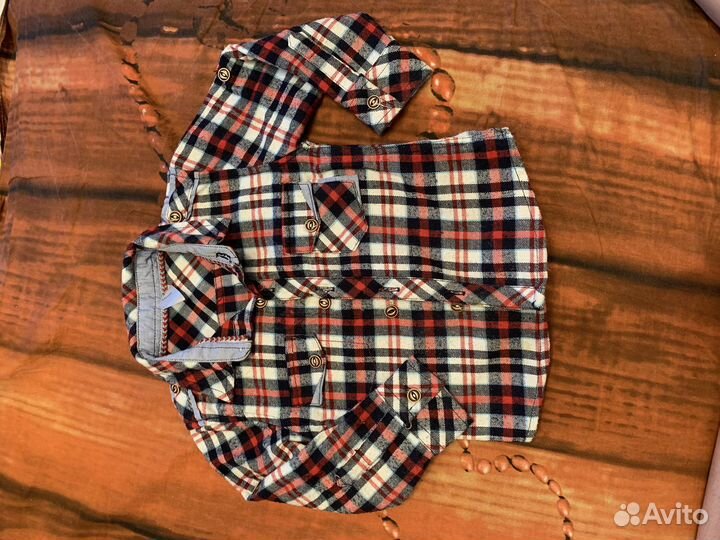 Рубашка в клетку детская