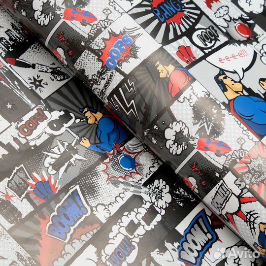 Упаковочная бумага комиксы 50*70 1 шт