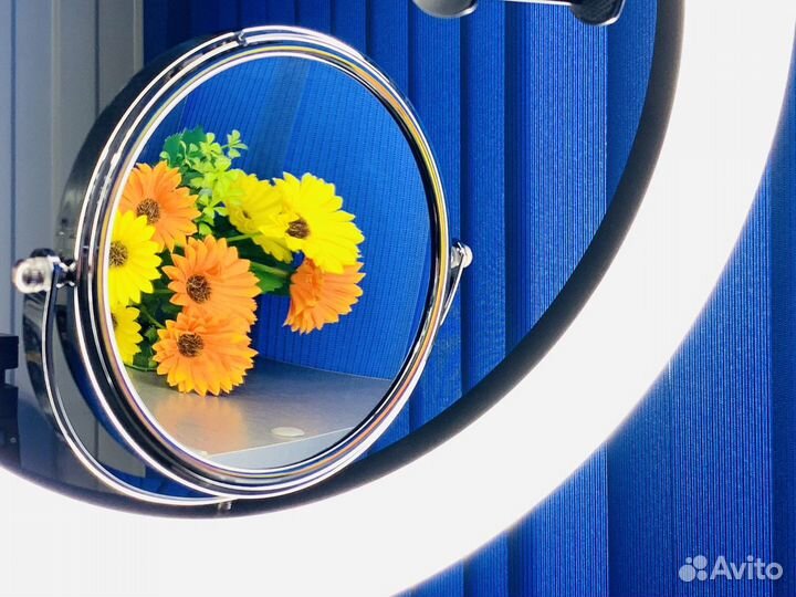 Кольцевая лампа 38см LC-16 с зеркалом