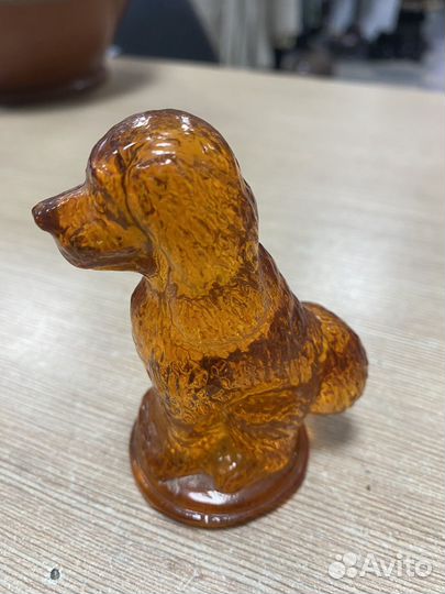 Собака стекло медовое СССР