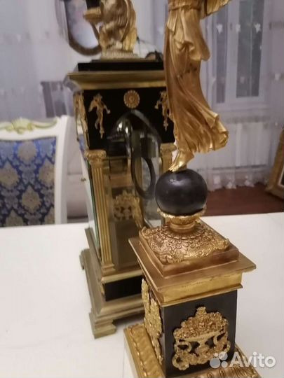 Каминный гарнитур часы с канделябрами