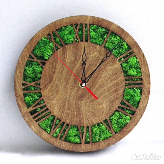 Часы настенные из дерева + гравировка в подарок