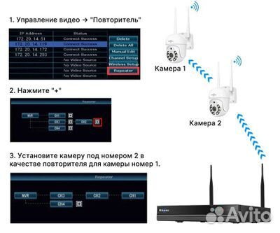 Комплект поворотных камер видеонаблюдения Hiseeu