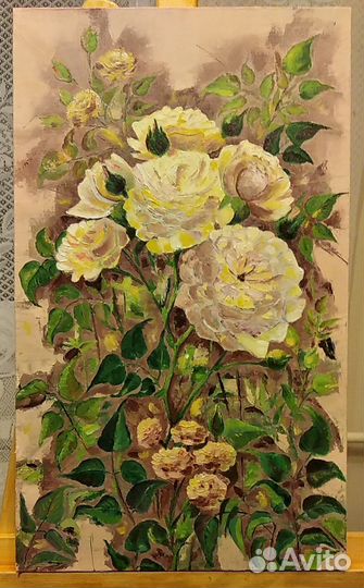 Картина маслом на холсте цветы