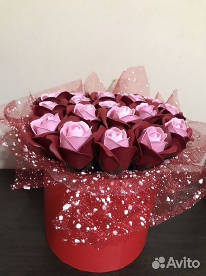 Букет из мыльных роз