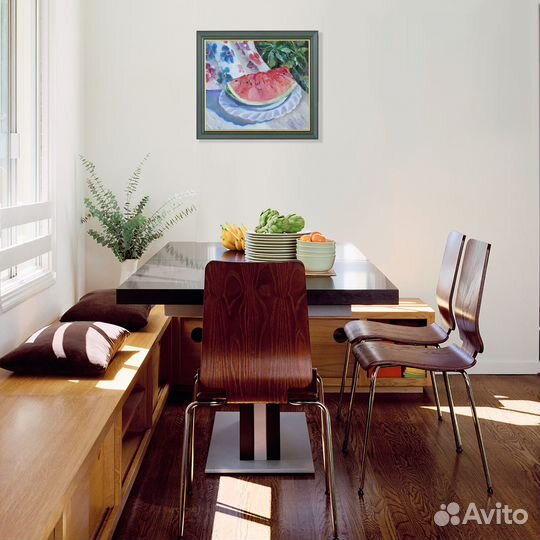 Картина маслом натюрморт. Арбузик