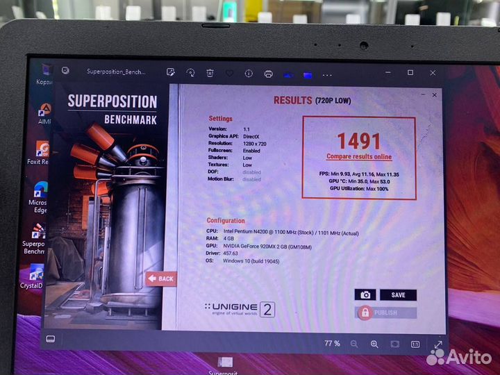 Ноутбук asus Intel 4 ядра/ GeForce 920MX 2Gb/ SSD
