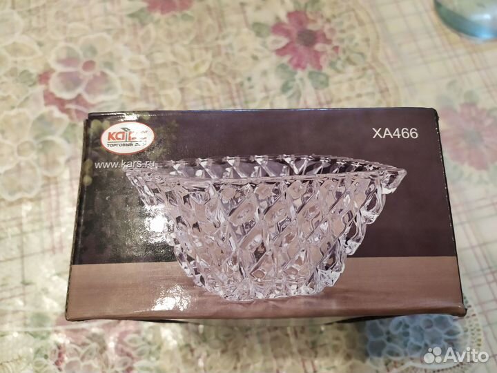 Cалатник (соусница, икорница, конфетница) Хрусталь