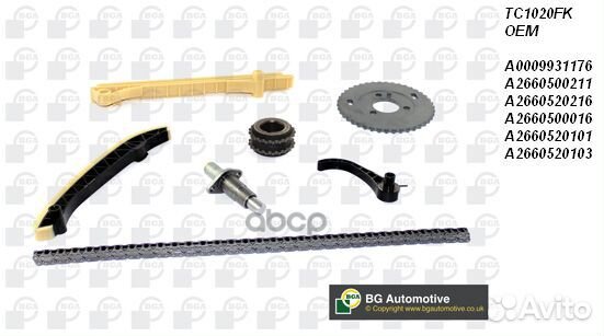 9931176 К-кт цепи грм со звезд. mercedes-benz A