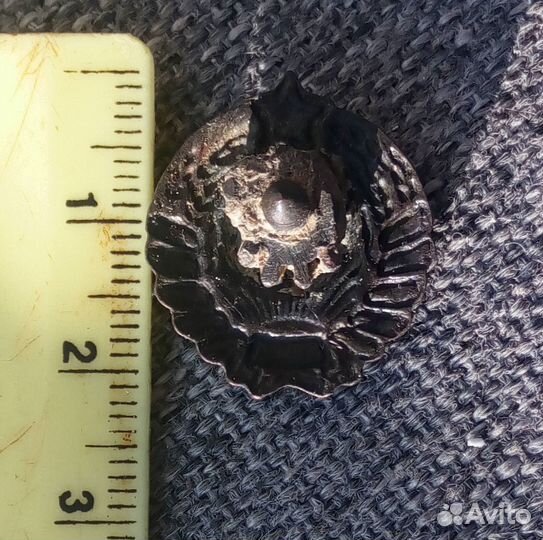 Кокарда высшего комсостава милиции.43-47 г.11лент