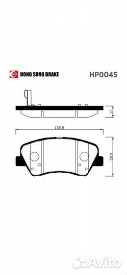 Передние тормозные колодки HSB на hyundai solaris