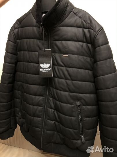 60 рзмер Куртка кожаная мужская зимняя