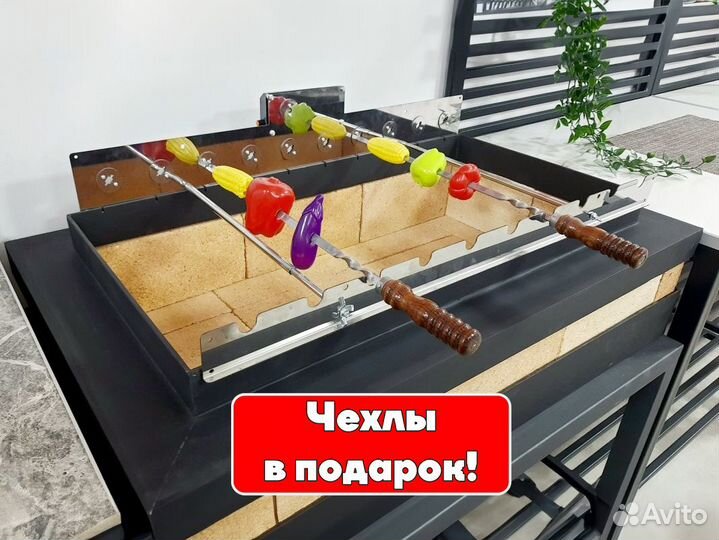 Мангал с электровертелем