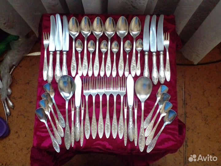 Ложки,Вилки,Ножи и сервировка Мельхиор