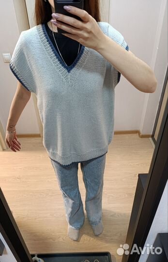 Жилетка вязаная женская