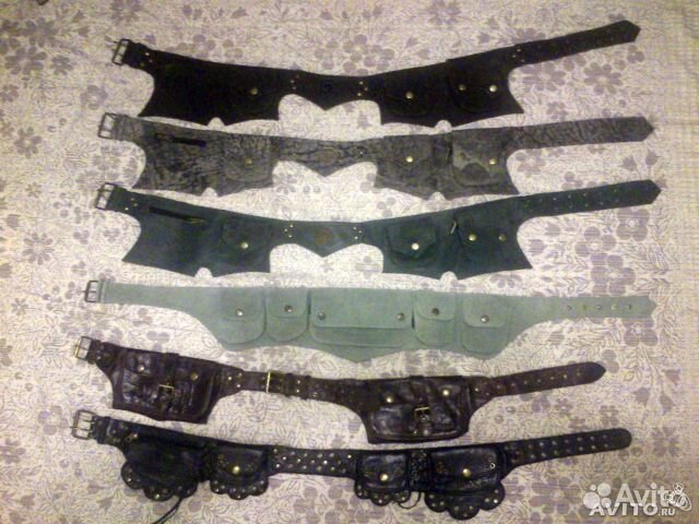 Набедренные пояса из натуральной кожи, замши