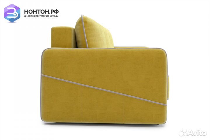 Диван еврокнижка Энерджи 3-х местный горчичный