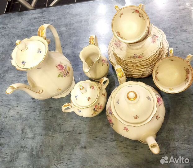 Антикварный сервиз старинный чайный германия