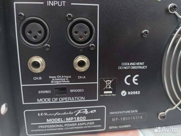 Усилитель мощности Wharfedale PRO MP-1800 Англия