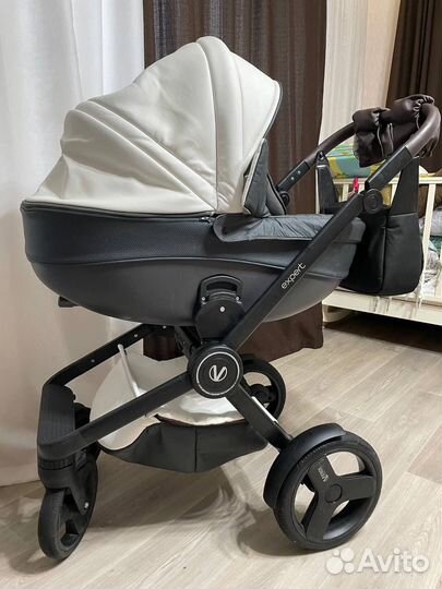 Коляска Verdi expert 3 в 1 эко кожа+рюкзак-кенгуру