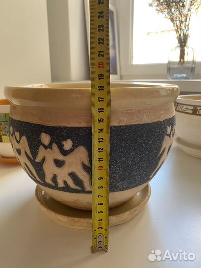 Керамические горшки для цветов б/у