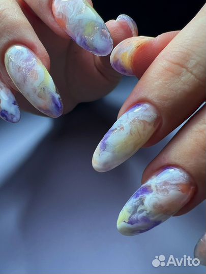 Маникюр гель лак наращивание