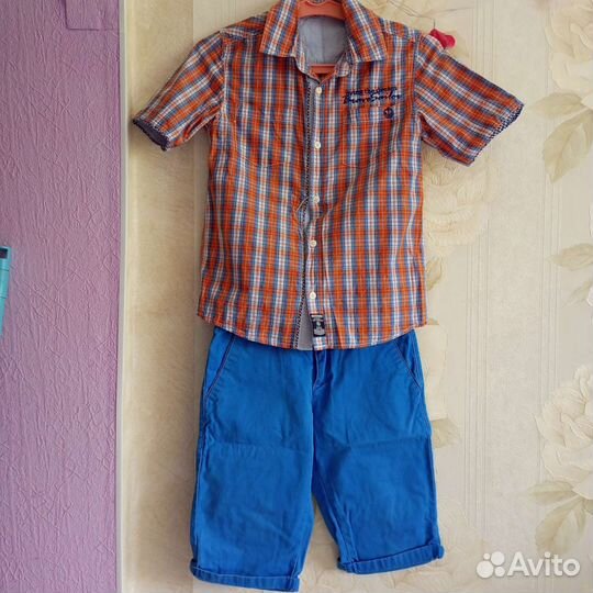 Шорты и рубашка 140