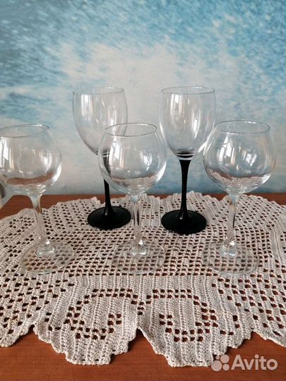 Бокалы фужеры рюмки