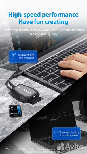 Карта памяти 64 гб sdhc lexar 800x