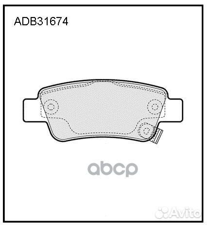 Колодки задние honda CRV III 07 allied nippon ADB