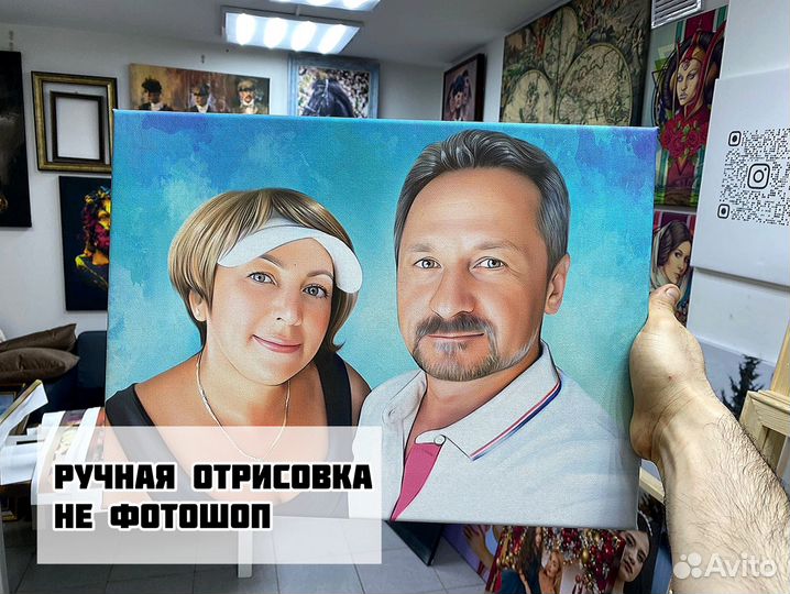 Портрет по фото на холсте Тула