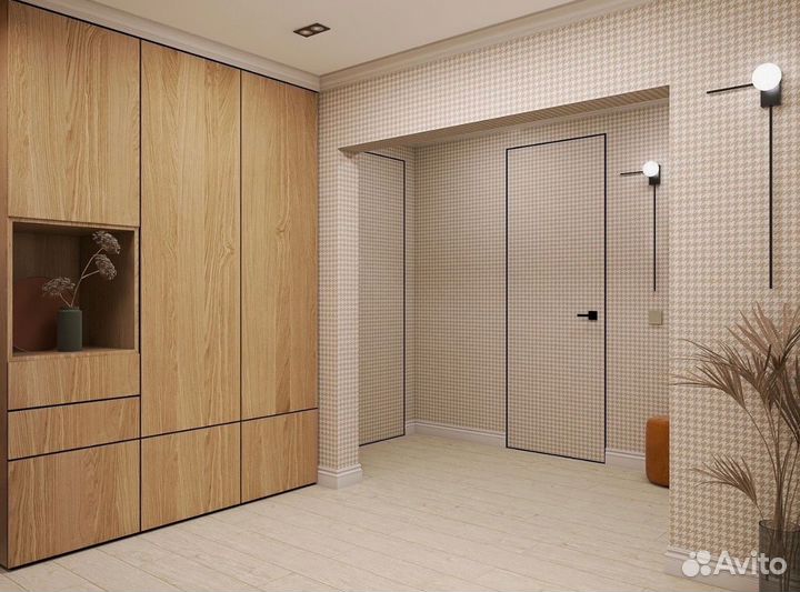 Скрытые межкомнатные двери под покраску