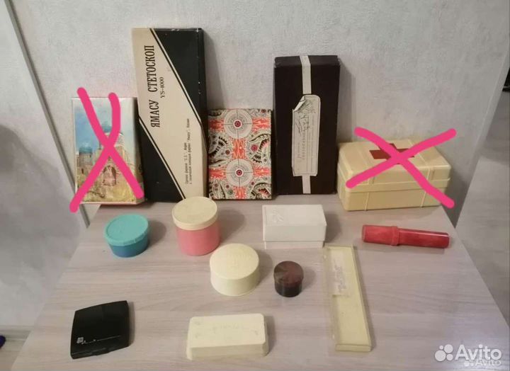 Футляры, коробочки, баночки СССР (много)