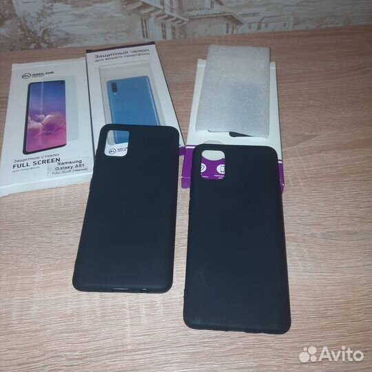 Чехол и защитное стекло для самсунга А 51