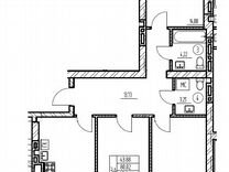 3-к. квартира, 83,9 м², 2/10 эт.