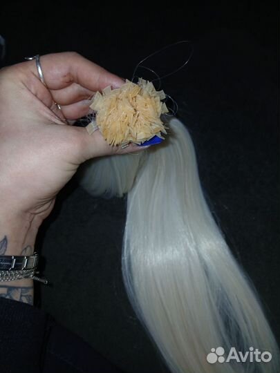 Волосы для наращивания 60 см блонд