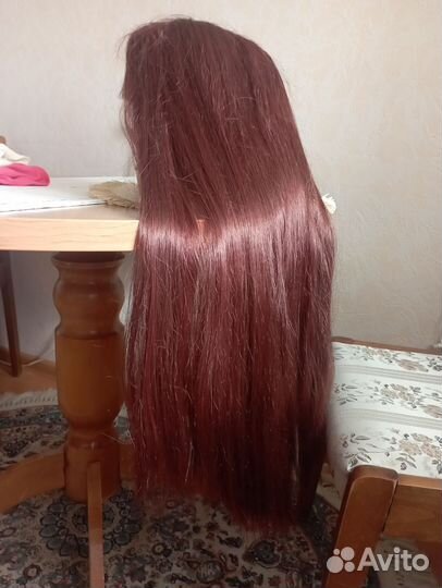 Парик длинный с челкой, красивый цвет