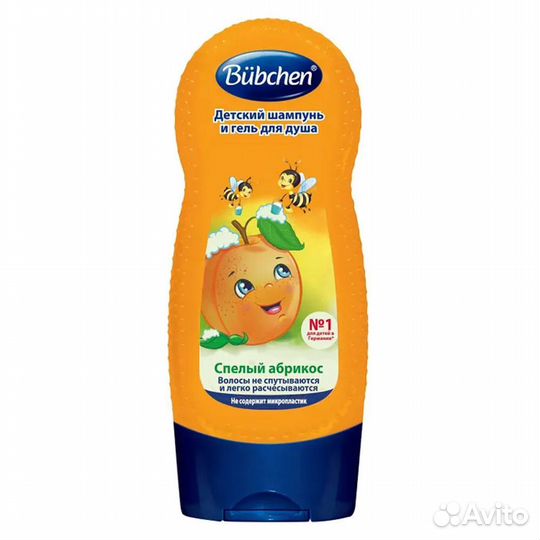 Детский шампунь-гель для душа Спелый абрикос 230