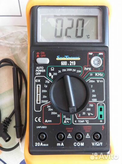 Мультиметр цифровой skytronic 600.219