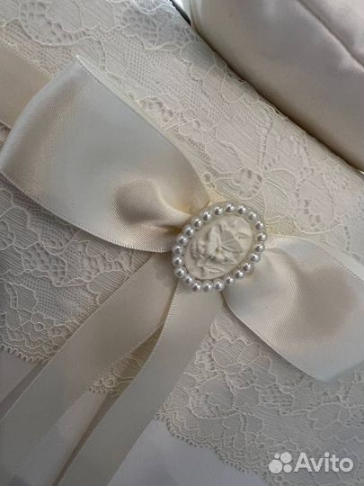 Коробка для даров на свадьбу,подушечка для колец