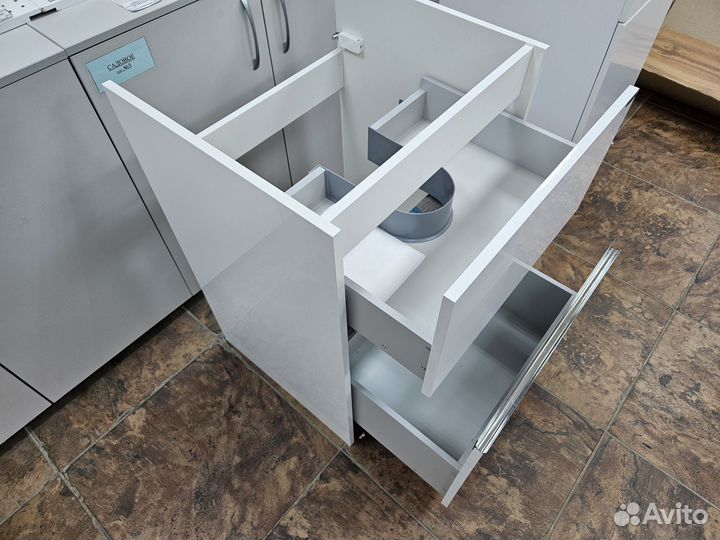 Тумба напольная 40 см под столешницу лондри белая