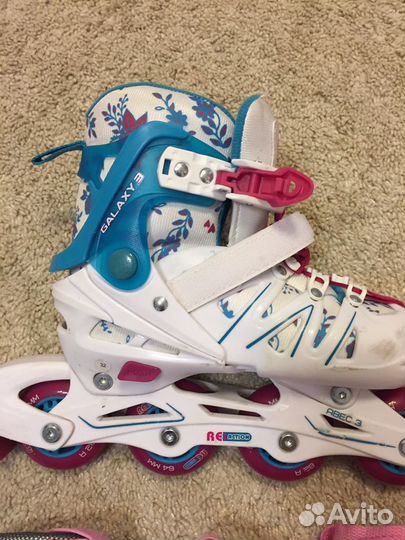 Ролики раздвижные с комплектом наколенников и нало