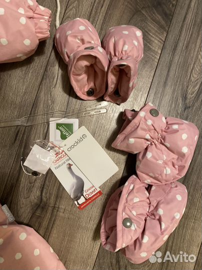 Зимний комбинезон crockid 80-86 размера пуховый