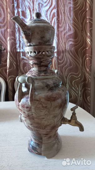 Самовар электрический керамический с чайником