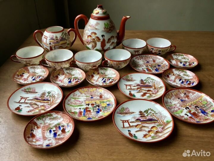 Кофейный сервиз Япония костяной фарфор