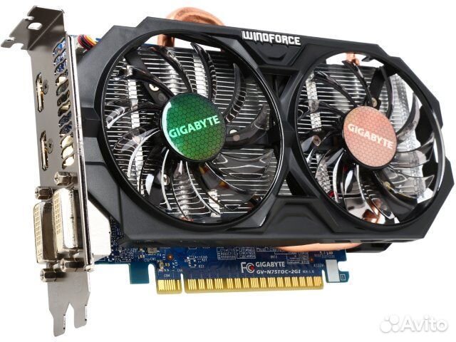Видеокарта Gigabyte GeForce GTX 750 Ti 2GB WF OC