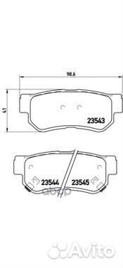 Колодки тормозные дисковые зад P30014 Brembo