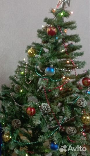 Ель искусственная заснеженная бу
